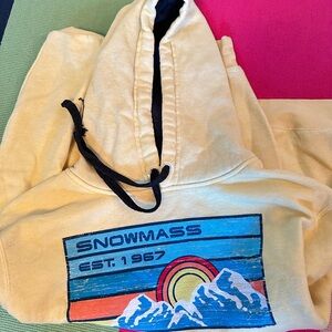 Yellow Hoodie with Graphic Design